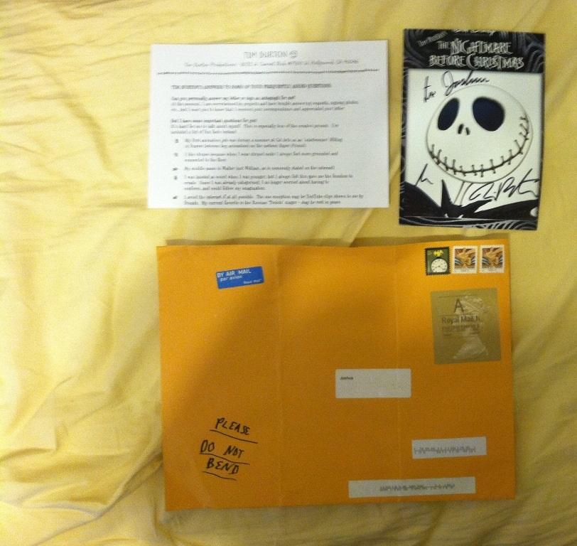 Tim Burton Envelope, Autograph, and Enclosure.JPG